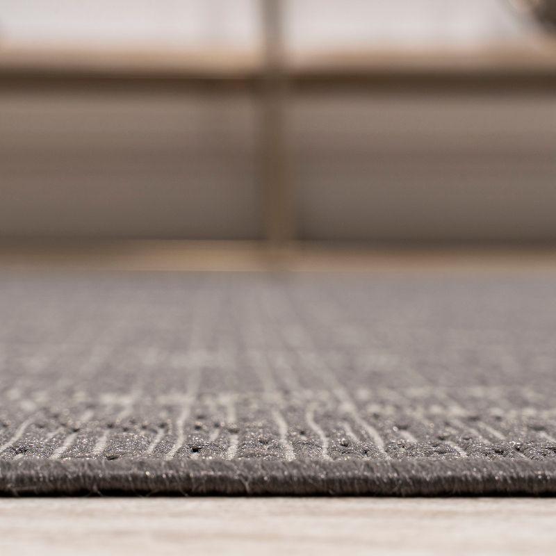 2' x 8' Madaba Moroccan Trellis Indoor/Outdoor Runner Rug, Gray/Cream - JONATHAN Y