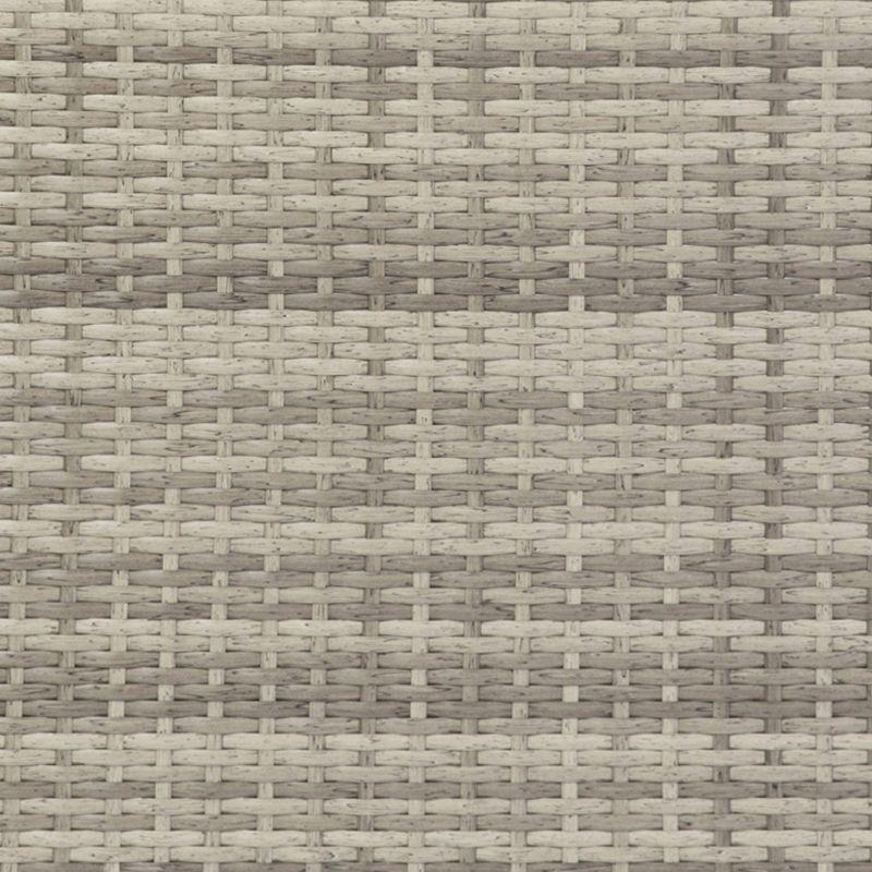 Flash Furniture Marco Indoor/Outdoor Patio Wicker Rattan Bar Counter Table with 2 Shelves, Gray