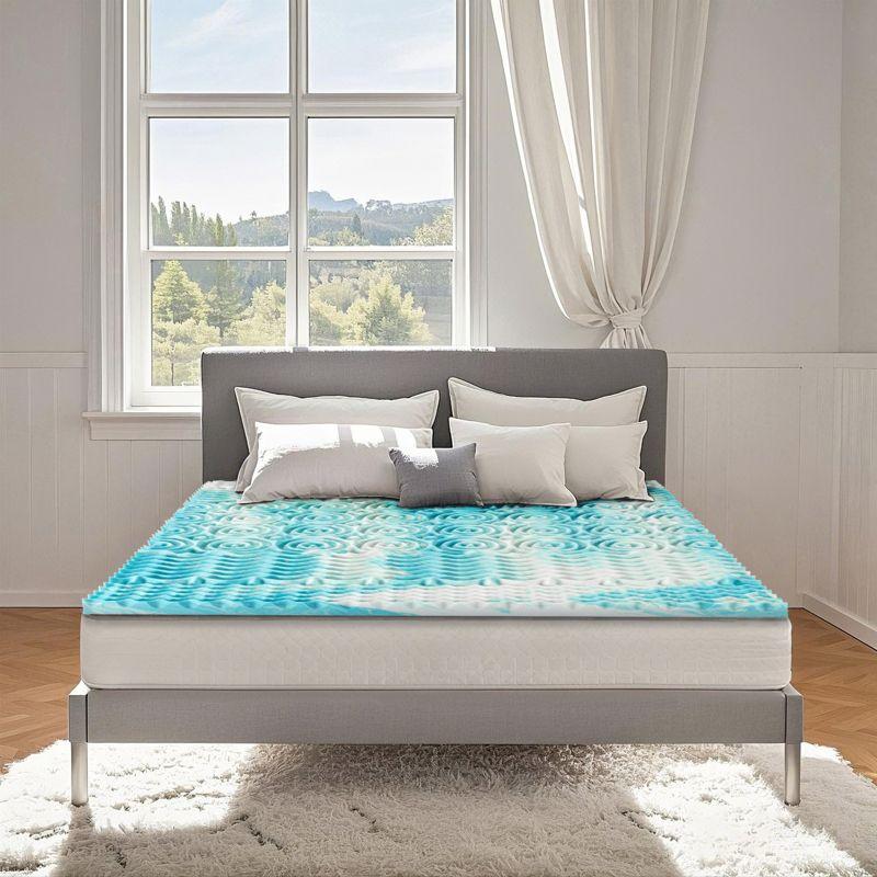 Bestier  5-Zone Twin Gel AeroFusion Memory Foam Topper 3"