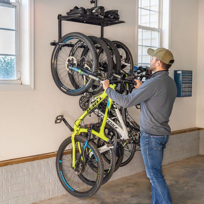 Teal Triangle G-Bike + Shelf | Adjustable Wall Storage System | Holds 5 Bikes