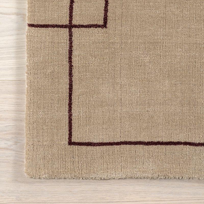 Arvin Olano x Rugs USA - Nile Bordered Wool-Blend Indoor Area Rug