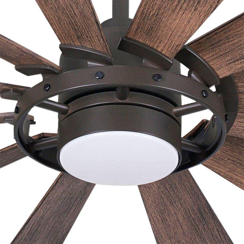 65" Minka Aire Farmhouse Indoor Ceiling Fan with Dimmable LED Light Oil Rubbed Bronze for Living Room Kitchen Bedroom Family House