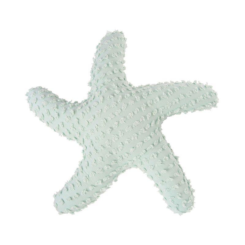 C&F Home 25" Green Starfish Shaped Coastal Accent Throw Pillow Decor Decoration 25.0 in.