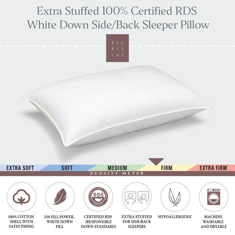 King Size White Down Cotton Shell Pillow