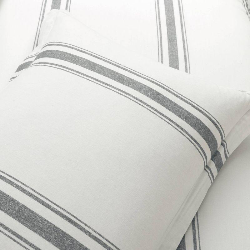 Lush Decor Dark Gray Cotton Reversible 3 Piece Comforter Set