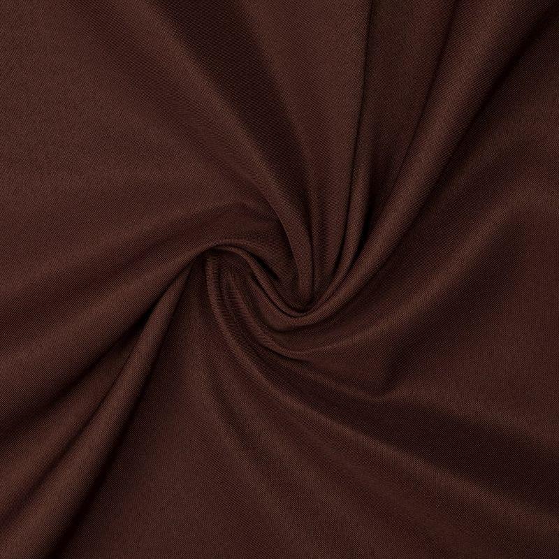 Gee Di Moda Round Tablecloth - 132 Inch - Heavy Duty Washable Polyester - for 72 to 96 Inch Round Tables - Chocolate