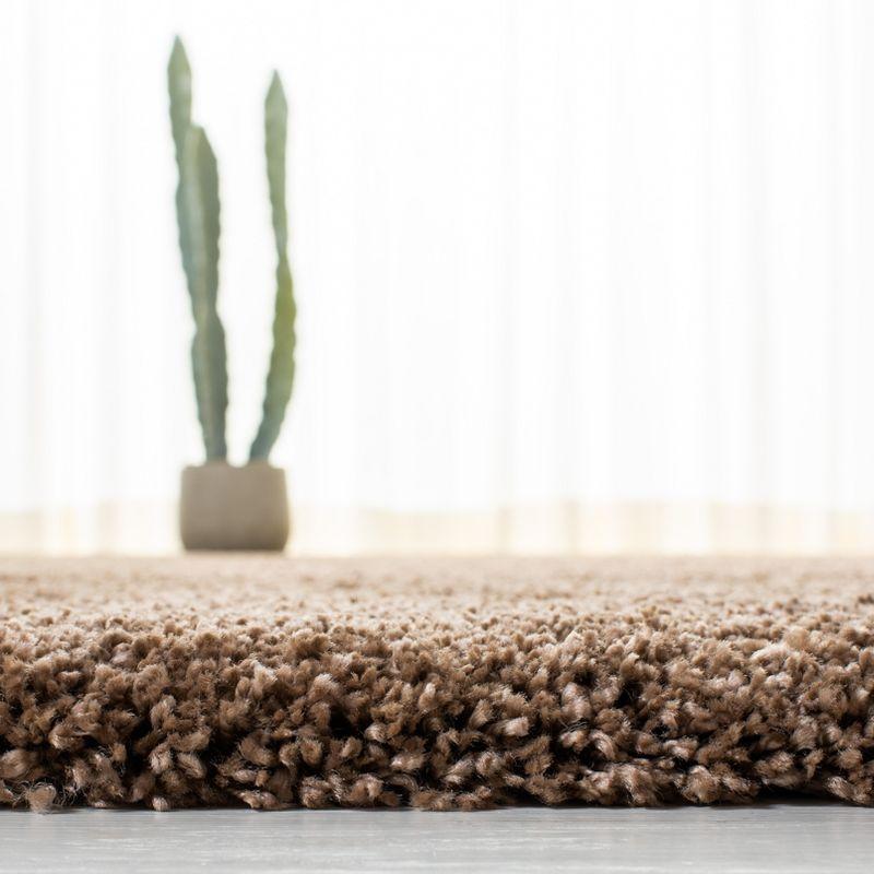 Milan Shag SG180 Power Loomed Indoor Accent Rug - Dark Beig - 3'x3' - Safavieh