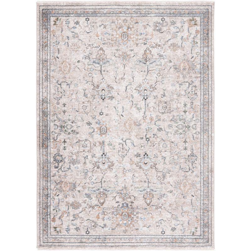 Elysian Chic Blue & Grey Synthetic Rectangular Area Rug - 5'3" x 7'7"