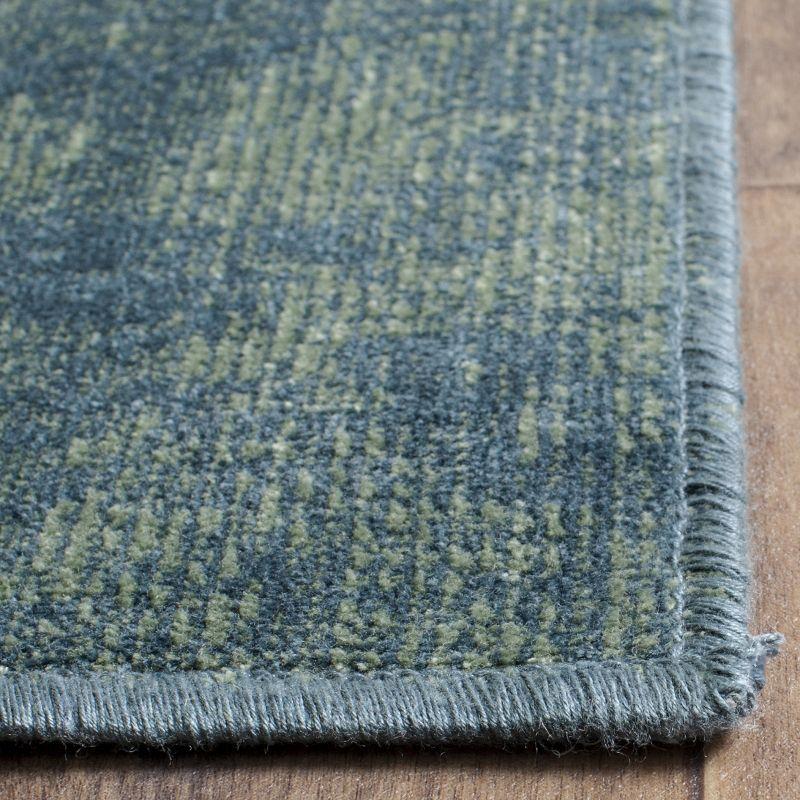 Vintage VTG125 Power Loomed Indoor Skid-Resistant Area Rug - Turquoise/Multi - 6'7"x9'2" - Safavieh