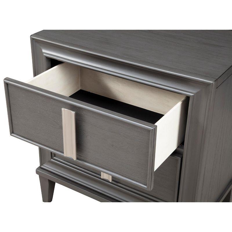 Alpine Furniture Lorraine Nightstand, Grey