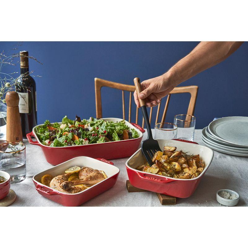 Staub Cherry Rectangular Bakers, Set of 3