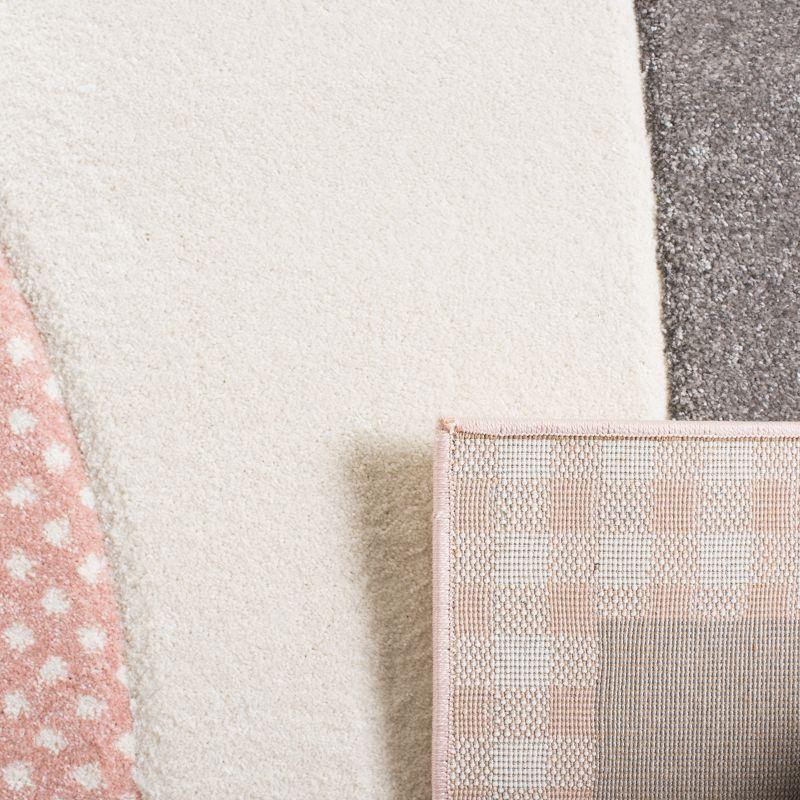 Carousel Kids CRK134 Power Loomed Runner Rug - Pink/Grey - 2'x8' - Safavieh.