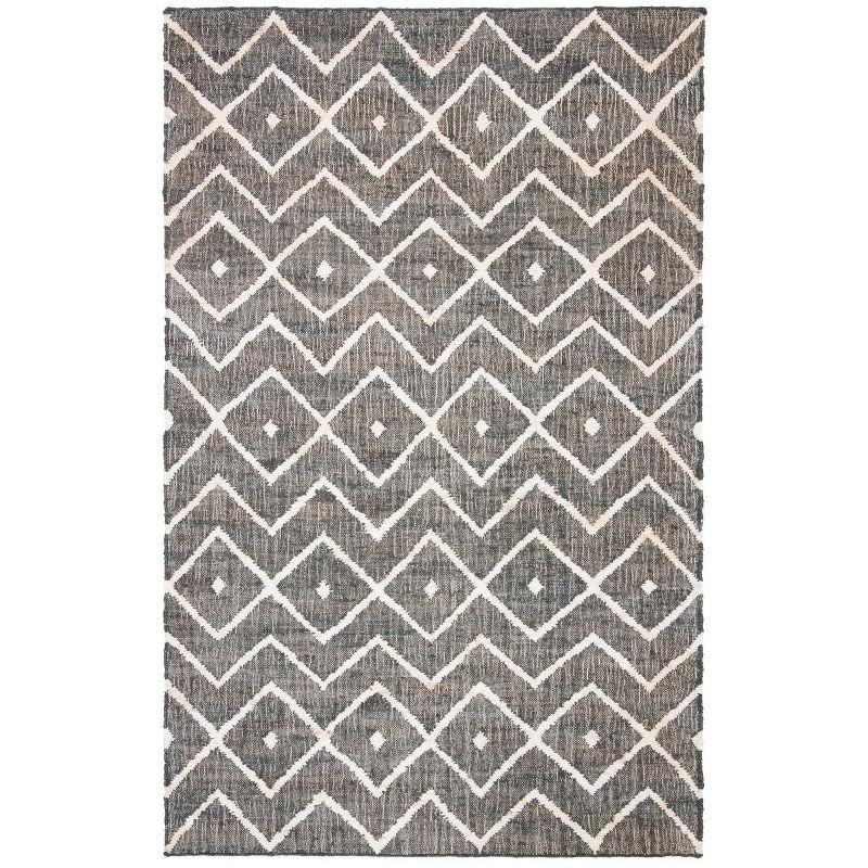 Kilim KLM750 Hand Loomed Accent Rug - Charcoal/Natural - 2'x3' - Safavieh.