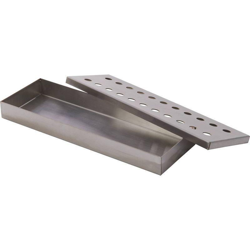 TYTUS Stainless Steel Smoker Box Silver: Durable Grill Cart Accessory, Easy to Clean, No Assembly Required