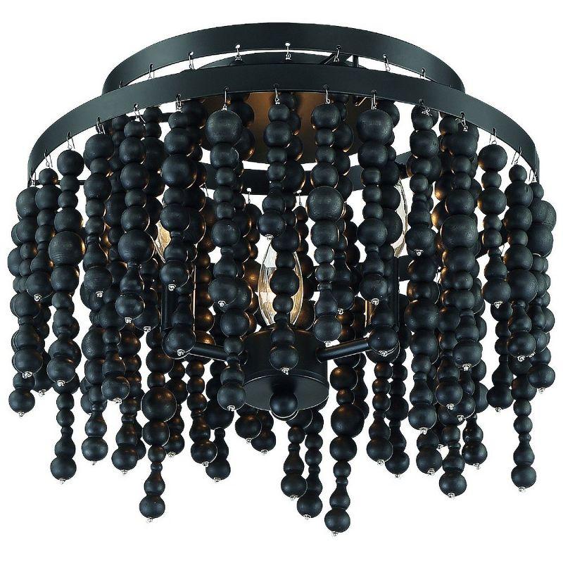 Crystorama Lighting Poppy 3 - Light Flush Mount in  Forged Bronze