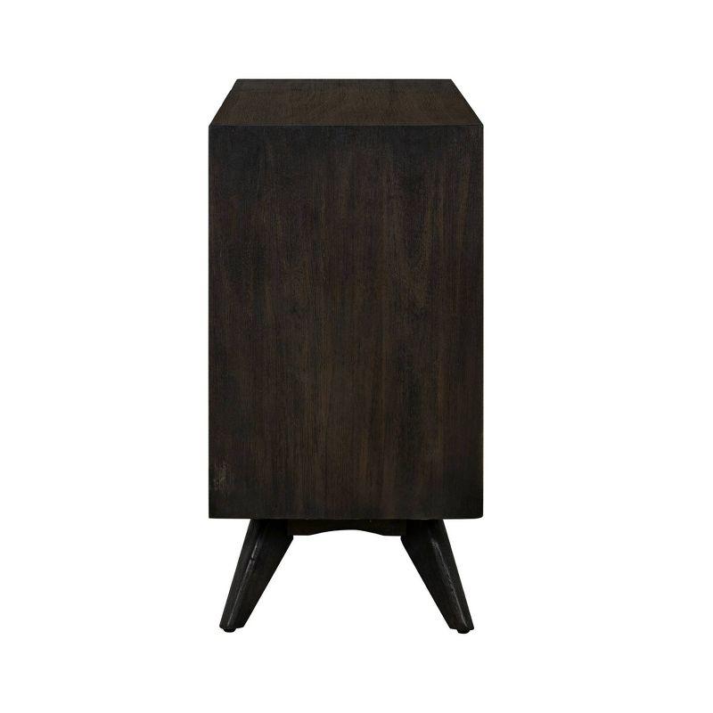 Baly 6 Drawer Mid-Century Modern Dresser Brown - Armen Living: Wood Frame, Includes Anti-Tip Hardware