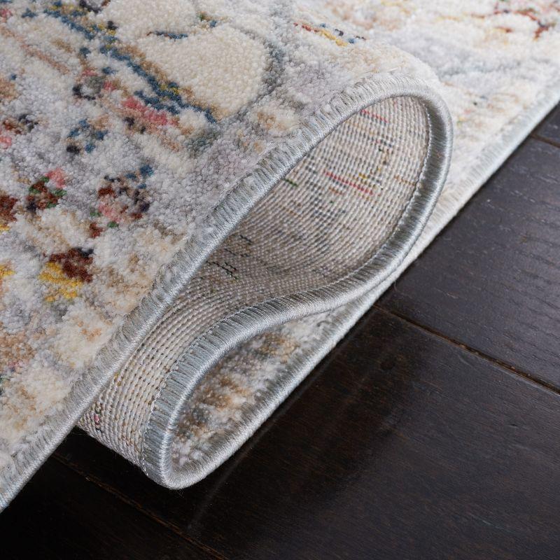 Princeton PRN911 Power Loomed Area Rug - Ivory/Blue - 6'7"x6'7" - Safavieh.