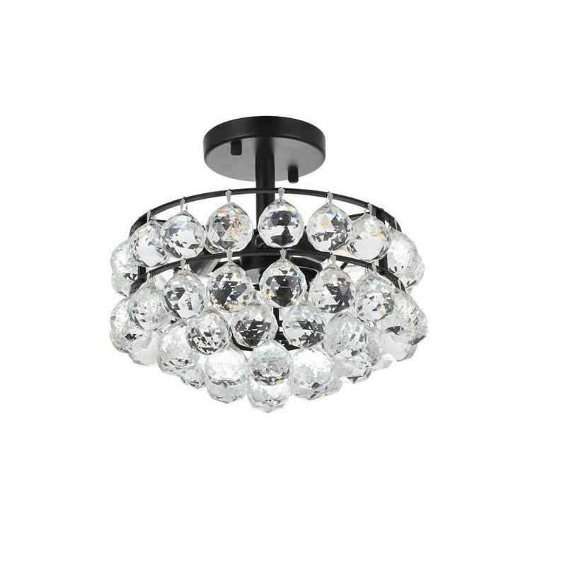 Elegant Lighting Savannah 12 inch flush mount in black