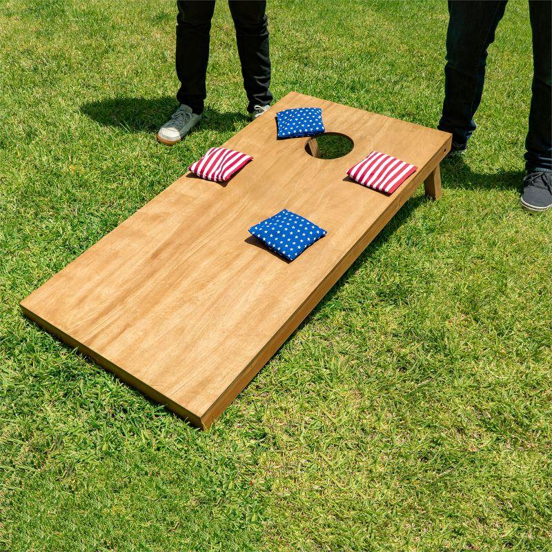 2' x 4' Solid Wood Cornhole Set with Carrying Case