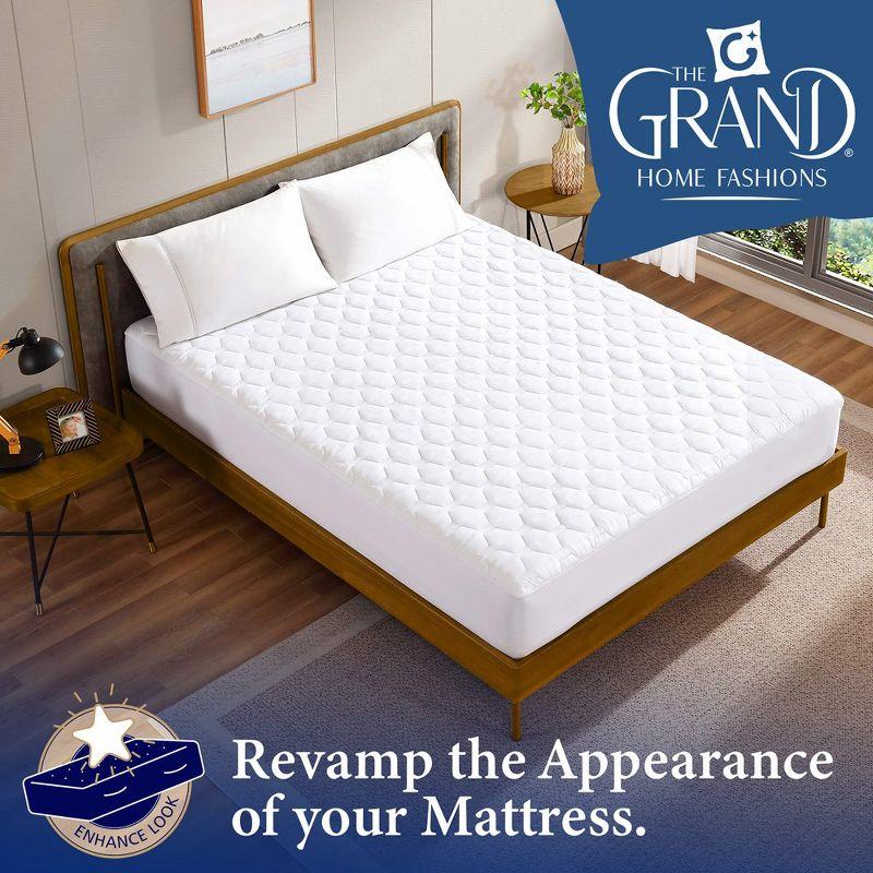 Full Size White Quilted Hypoallergenic Mattress Pad