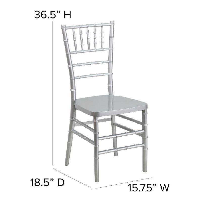 Elegant Silver Resin Chiavari Stackable Event Chair