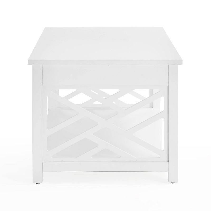 Coventry White Wood Coffee and End Table Set with Drawer