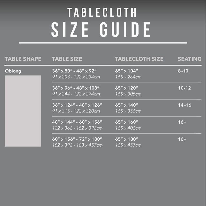 Gray Stitched Line Design Fabric Tablecloth