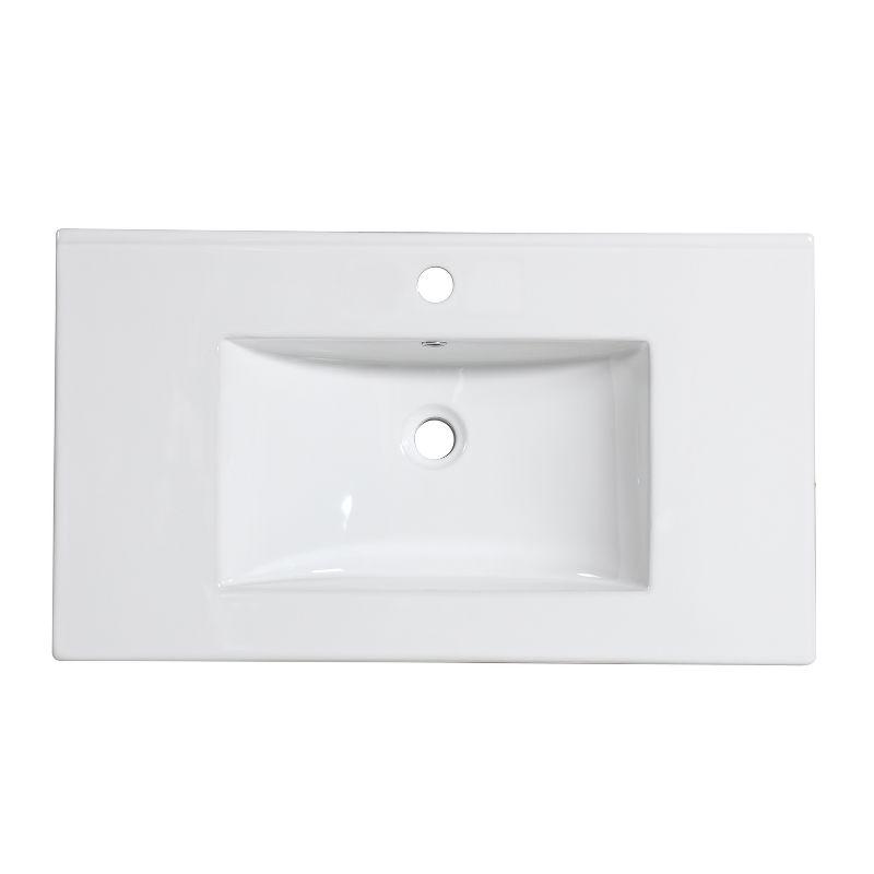 Saint Birch Ceramic Single Bathroom Vanity Top With Sink 1 Hole