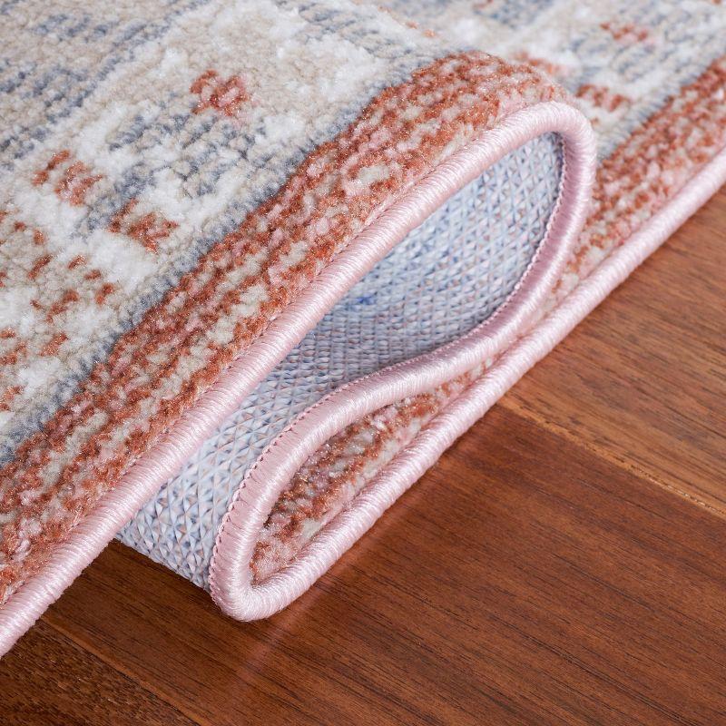 Blair Washable BLR206 Power Loomed Machine Washable Area Rug - Rose/Grey - 5'3"x7'6" - Safavieh.