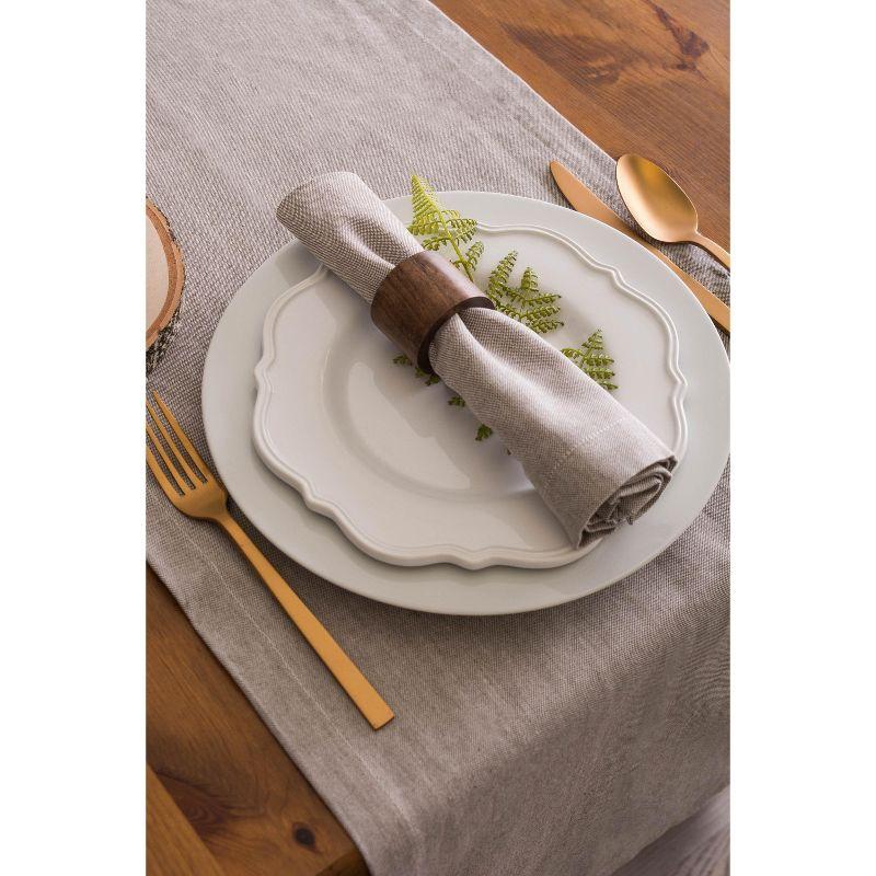 Design Imports Stone Brown Solid Chambray Table Runner 14X72