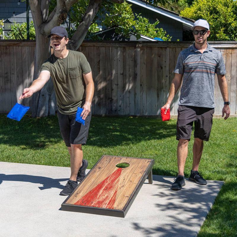 GoSports 4' x 2' Regulation Size Premium Wood Cornhole Set - 11pc