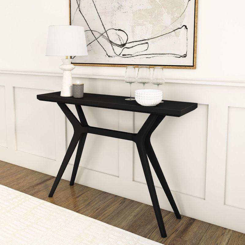 Verso 46 Inch Black Solid Wood Modern Console Table