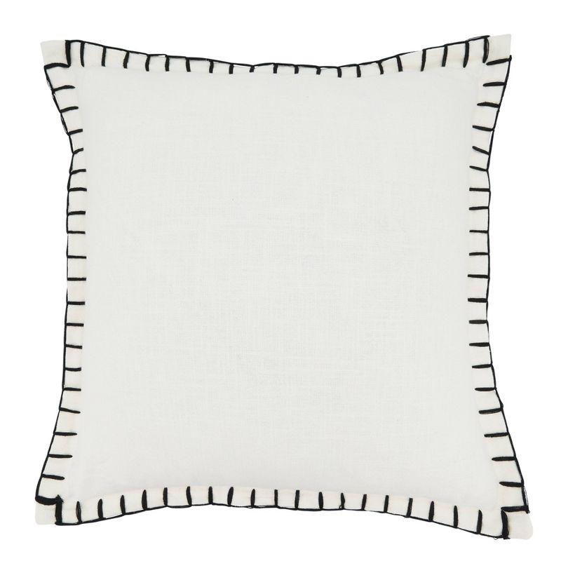 Saro Persephone Collection Cotton Pillow Cover