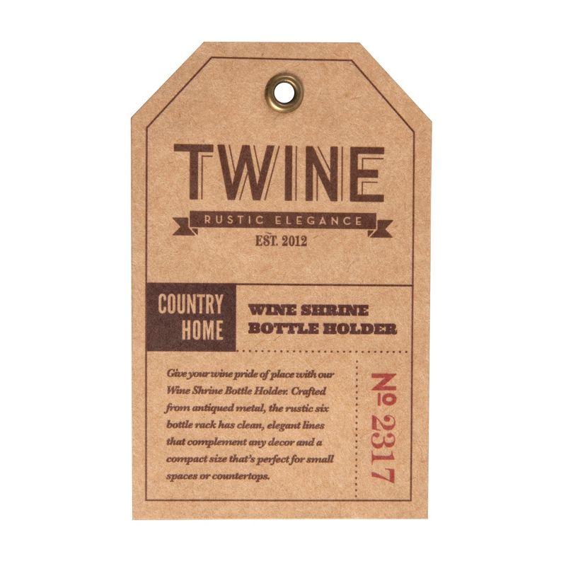 Twine Country Home Metal Wine Rack, Set of 1, 11.25" x 13" x 6.5"