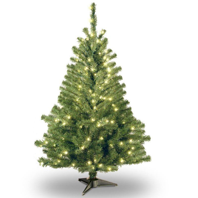 30'' Green Plastic Pre-Lit Spruce Tabletop Christmas Tree