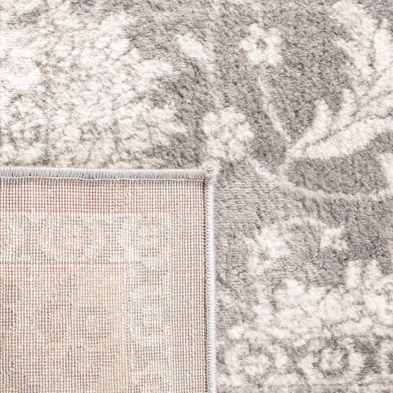 Brentwood BNT844 Power Loomed Area Rug - Cream/Grey - 3' X 3' Square - Safavieh.