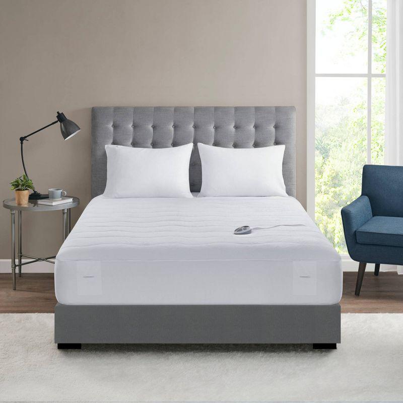 Plush Heated Mattress Pad White - Serta