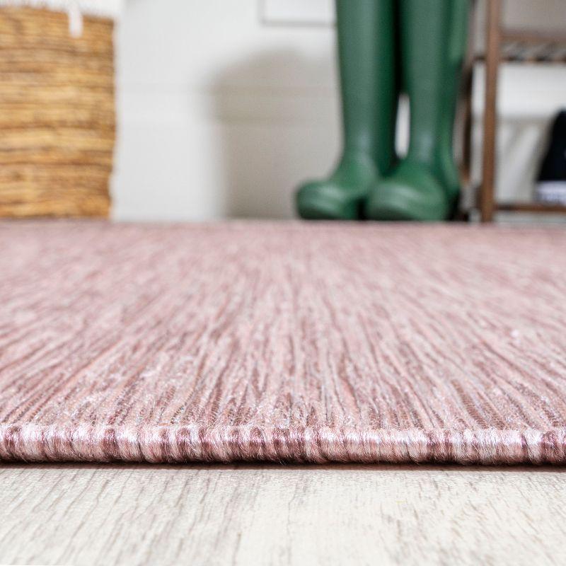 6'x6' Ethan Modern Flatweave Solid  Area Rug, Pink - JONATHAN Y