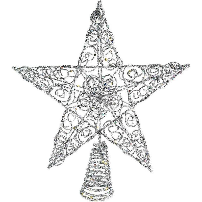 Ornativity Silver Star Tree Topper - Silver