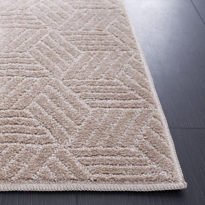 Beige 8' x 10' Non-slip Synthetic Area Rug