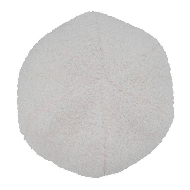 10" Fuzzy Fantasy Faux Fur Ball Poly Filled Round Throw Pillow - Saro Lifestyle