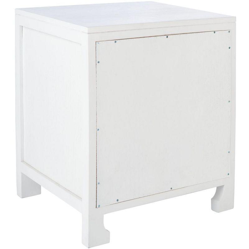 Dave 1 Drawer 1 Door Nightstand - NST4003 - White/Natural - Safavieh