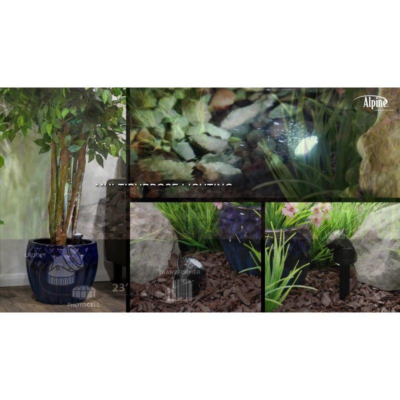 LED Submersible Light with Photocell & Transformer - Alpine Corporation: Weather-Resistant, Electric Powered Landscape Ground Spotlight