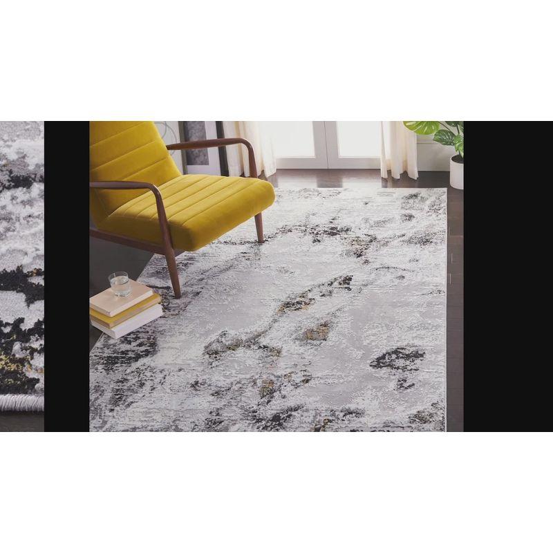 Amelia ALA232 Power Loomed Area Rug - Grey/Gold - 4'5"x6'5" - Safavieh.
