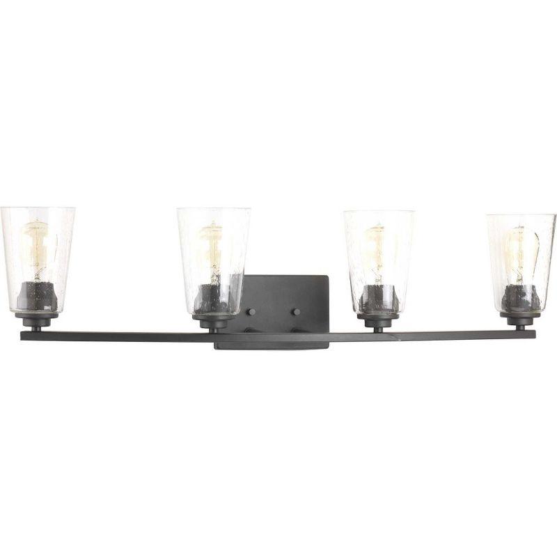 Brushed Nickel 4-Light Vintage Modern Bath Vanity Fixture