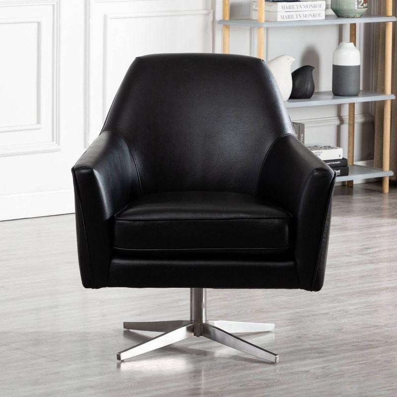 Comfort Pointe Phoenix Leather Gel Swivel Arm Chair