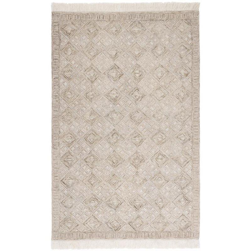 Ikat IKT803 Hand Tufted Area Rug - Ivory/Sage - 8'x10' - Safavieh.