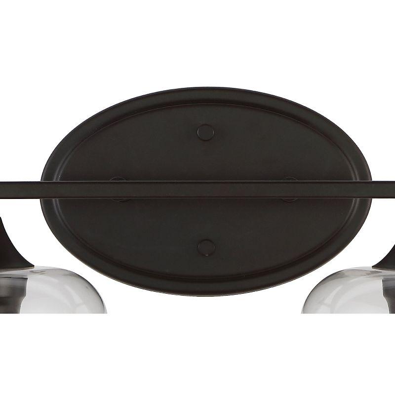 Jayne 16" Oil-Rubbed Bronze and Clear Glass Vanity Light