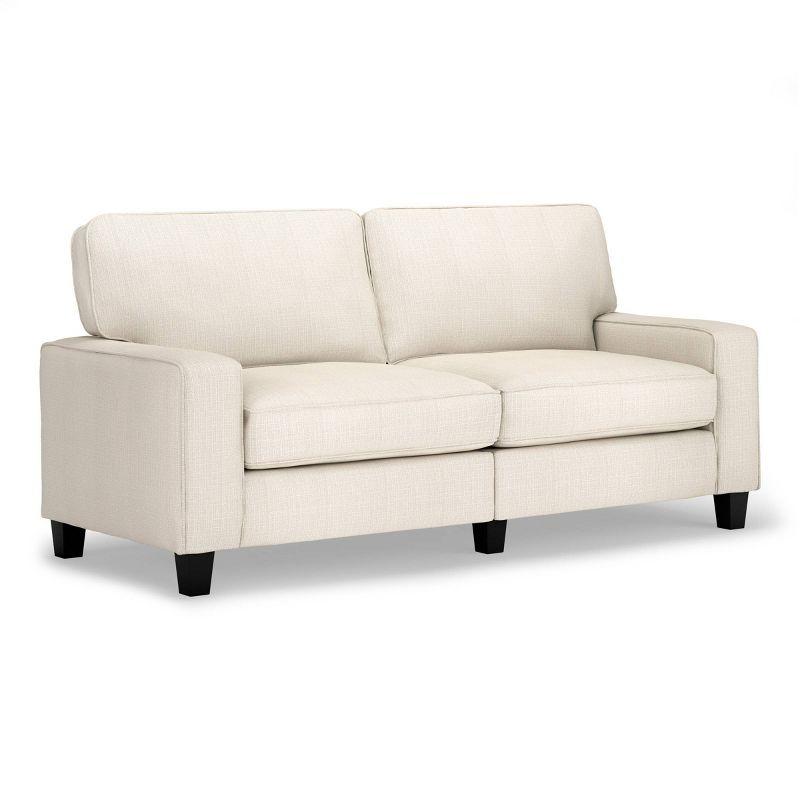 Serta Palisades 73" Track Arm Sofa, Easy Care Fabric, Soft Pillow Back, Pocket Coil Seat Cushions