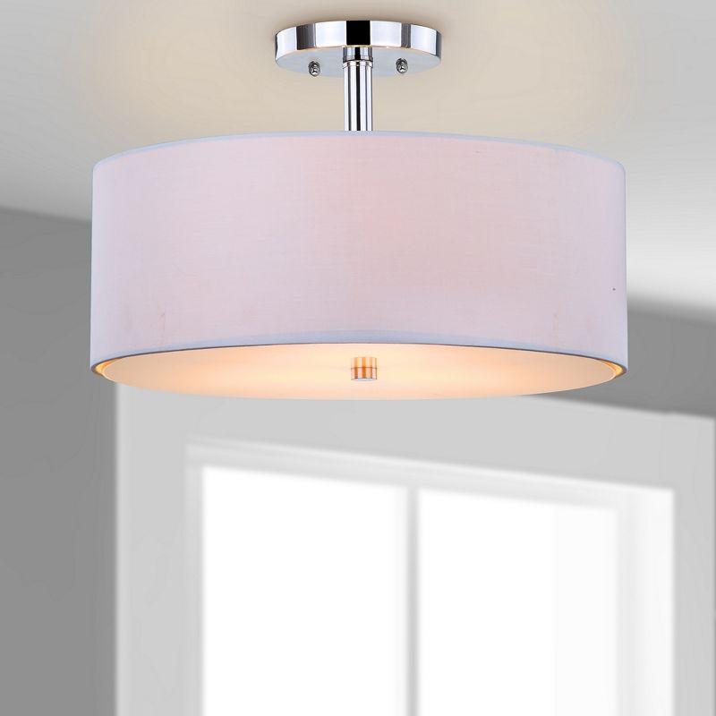 Clara Ceiling Light - LIT4192 - White/Chrome - Safavieh